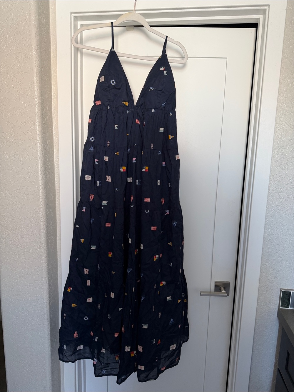 Bra-Free V-Neck Tiered Flowy Maxi Dress Abercrombie